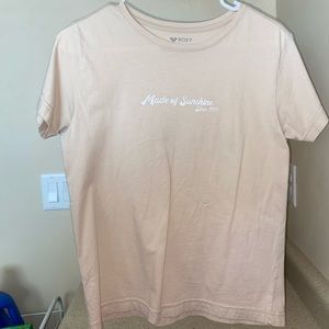 nude roxy “made of sunshine” tee shirt
